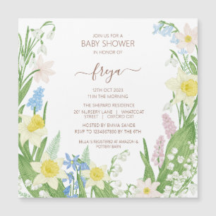 Easter Spring Baby Shower Magnetic Invitation