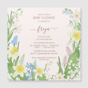 Easter Spring Baby Shower Magnetic Invitation