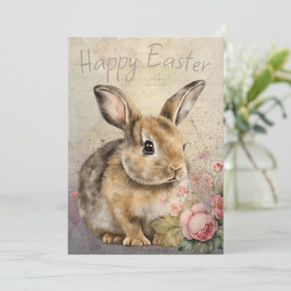 Easter Spring Bunny Holiday Card