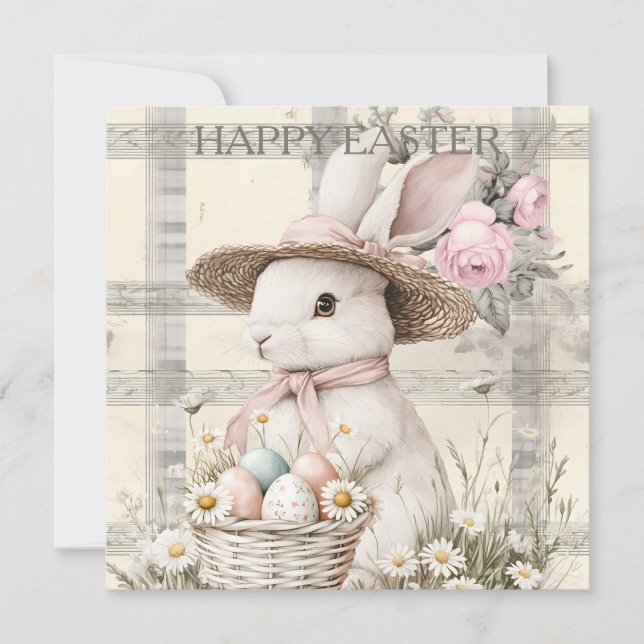 Easter Spring Bunny Holiday Card (Front)