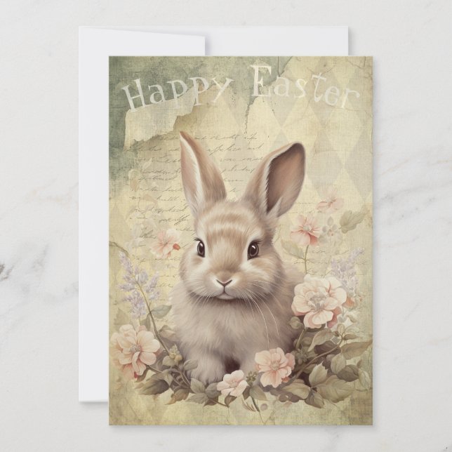 Easter Spring Bunny Holiday Card (Front)
