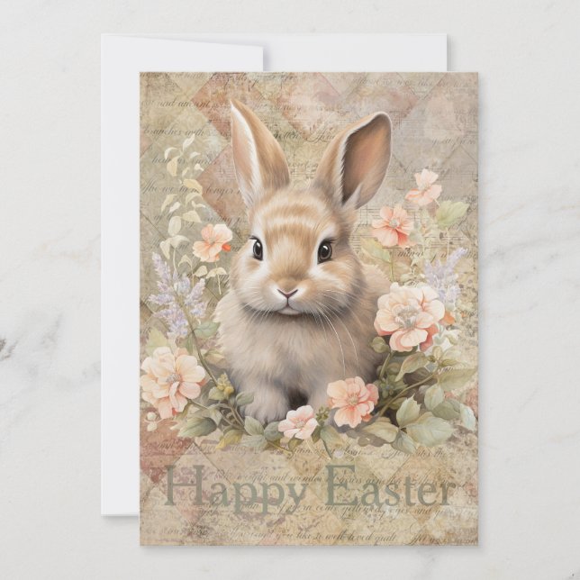 Easter Spring Bunny Holiday Card (Front)