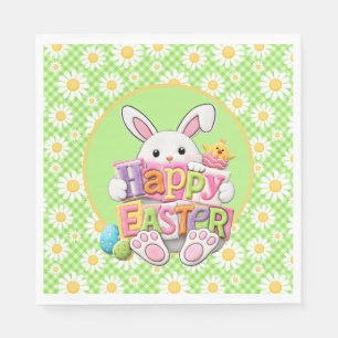 Easter Spring Daisy Bunny Napkin