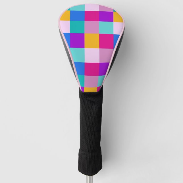 Easter Spring Squares  Golf Head Cover (Front)