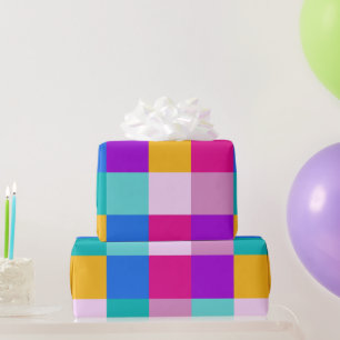 Easter Spring Squares Wrapping Paper