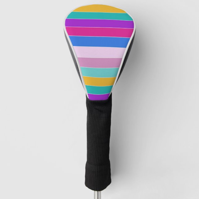 Easter Spring Stripes  Golf Head Cover (Front)
