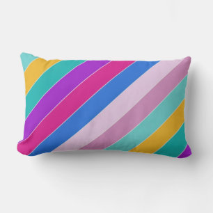Easter Spring Stripes Lumbar Cushion
