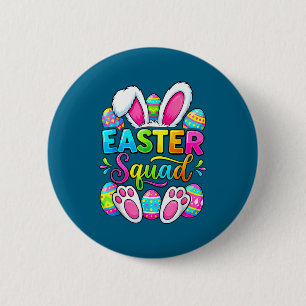 Easter squad bunnies family matching men women 6 cm round badge