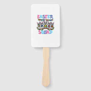 Easter Squad Bunnies Family Matching Men Women Kid Hand Fan