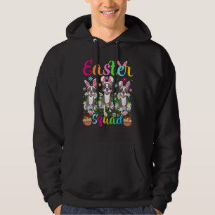 Easter Squad Bunny Ear Boston Terrier Dog Happy Ea Hoodie