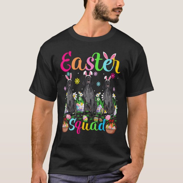 Easter Squad Bunny Ear German Shorthaired Pointer  T-Shirt (Front)