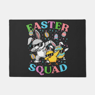 Easter Squad Bunny Egg Chick Dab Crew Matching Doormat
