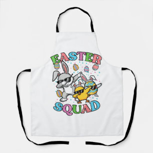 Easter Squad Bunny Egg Chick Dab Crew Matching Men Apron