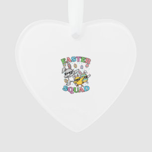 Easter Squad Bunny Egg Chick Dab Crew Matching Men Ornament