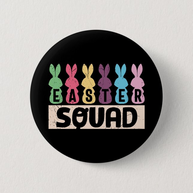 Easter Squad Cute Easter Day Bunnies  6 Cm Round Badge (Front)