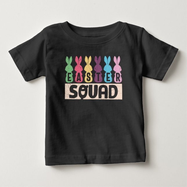 Easter Squad Cute Easter Day Bunnies  Baby T-Shirt (Front)