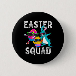 Easter Squad Dabbing Bunny Chick Egg Hunting Match 6 Cm Round Badge