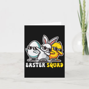 Easter Squad Dabbing Bunny Chick Egg Hunting Match Card