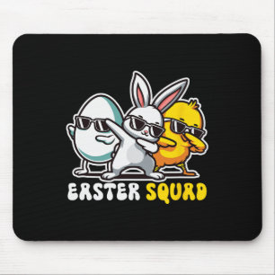 Easter Squad Dabbing Bunny Chick Egg Hunting Match Mouse Pad