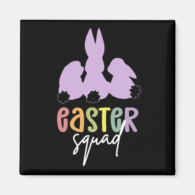 Easter Squad | Easter Egg Hunt Cute Bunny  Magnet (Front)