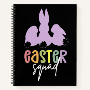 Easter Squad Easter Egg Hunt Cute Bunny Notebook
