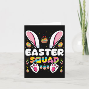 Easter Squad Egg Hunting Bunny Group Matching  Card