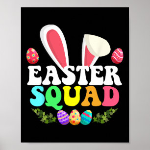 Easter Squad Family Matching Bunny Egg Hunting Ear Poster