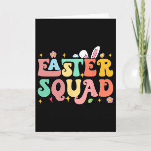 Easter Squad Family Matching Easter Day Bunny Egg  Card