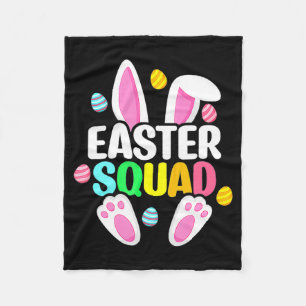 Easter Squad Family Matching Easter Day Bunny Egg Fleece Blanket