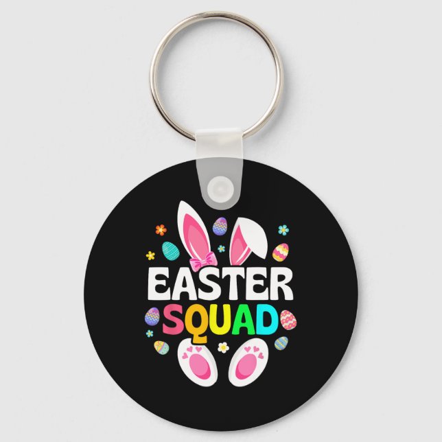 Easter Squad Family Matching Easter Day Bunny Egg  Key Ring (Front)