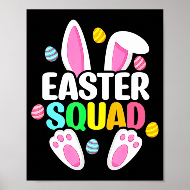 Easter Squad Family Matching Easter Day Bunny Egg  Poster (Front)