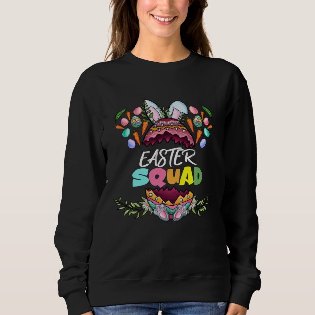 Easter Squad Family Matching Easter Day Bunny Egg  Sweatshirt (Front)
