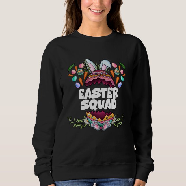 Easter Squad Family Matching Easter Day Bunny Egg  Sweatshirt (Front)