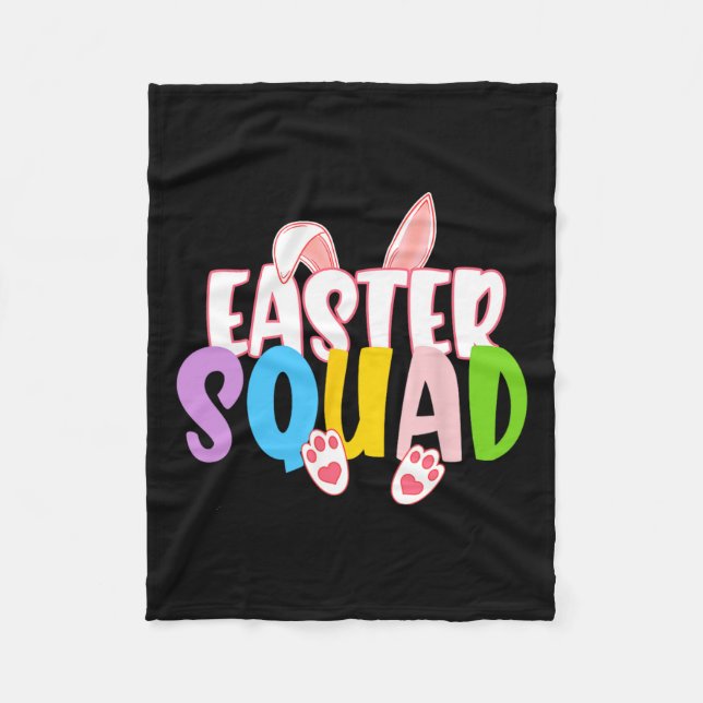 Easter Squad Family Matching Group Easter Egg Hunt Fleece Blanket (Front)
