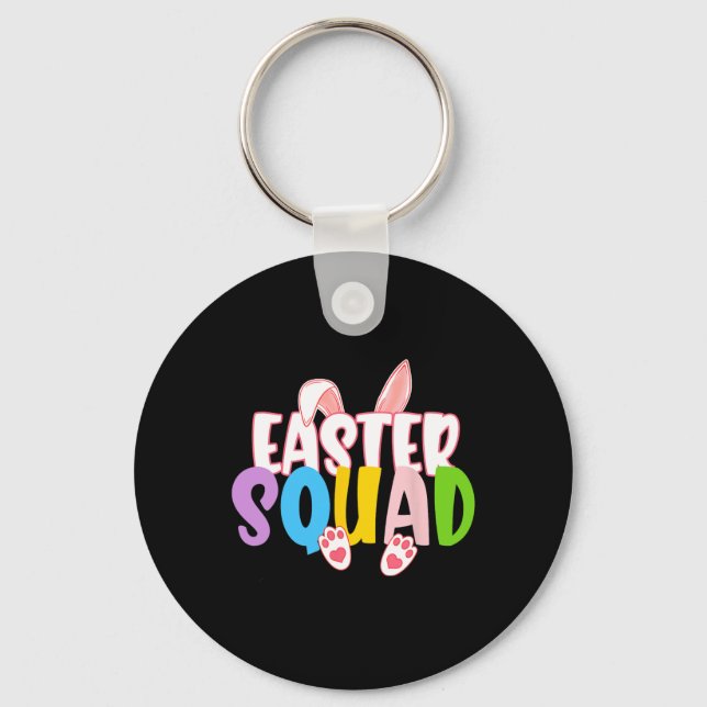 Easter Squad Family Matching Group Easter Egg Hunt Key Ring (Front)