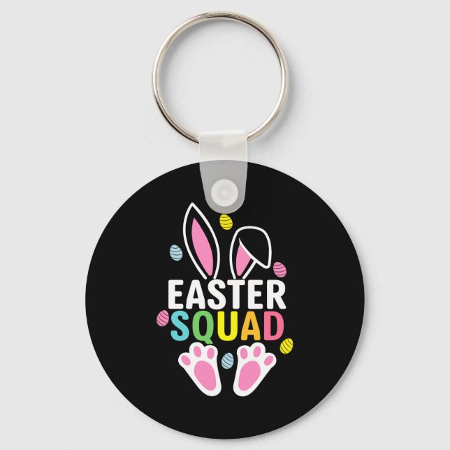 Easter Squad Funny Easter Sunday T Shirt  Key Ring (Front)