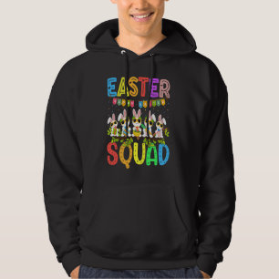 Easter Squad Leopard Easter Bunny Egg Hunt Kids Bo Hoodie
