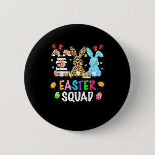 Easter Squad Leopard Happy Easter Day Bunny Rabbit 6 Cm Round Badge