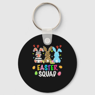 Easter Squad Leopard Happy Easter Day Bunny Rabbit Key Ring