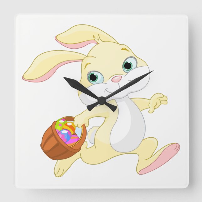 Easter Square Wall Clock (Front)