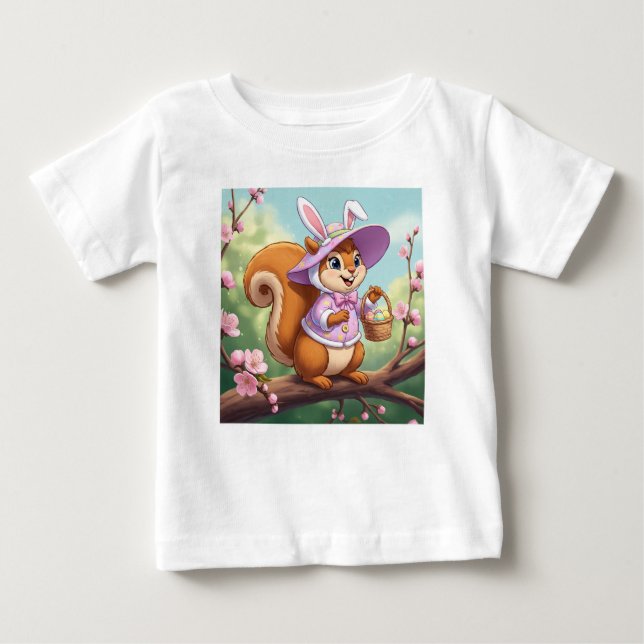 Easter Squirrel Baby T-Shirt (Front)