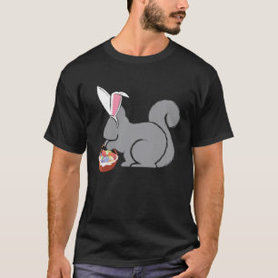 Easter Squirrel  Bunny Basket Egg Hunting Spring T-Shirt
