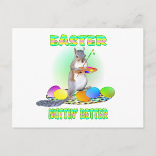Easter Squirrel Holiday Postcard