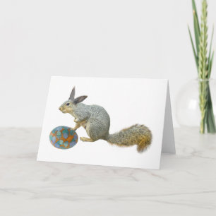 Easter Squirrel with Egg Card