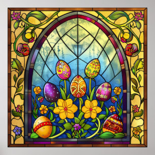 Easter Stained Glass Poster