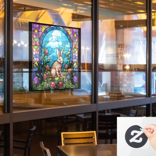 Easter Stained Glass Window Cling (Restaurant Window)