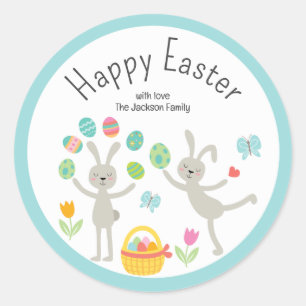 Easter Sticker funny bunnies
