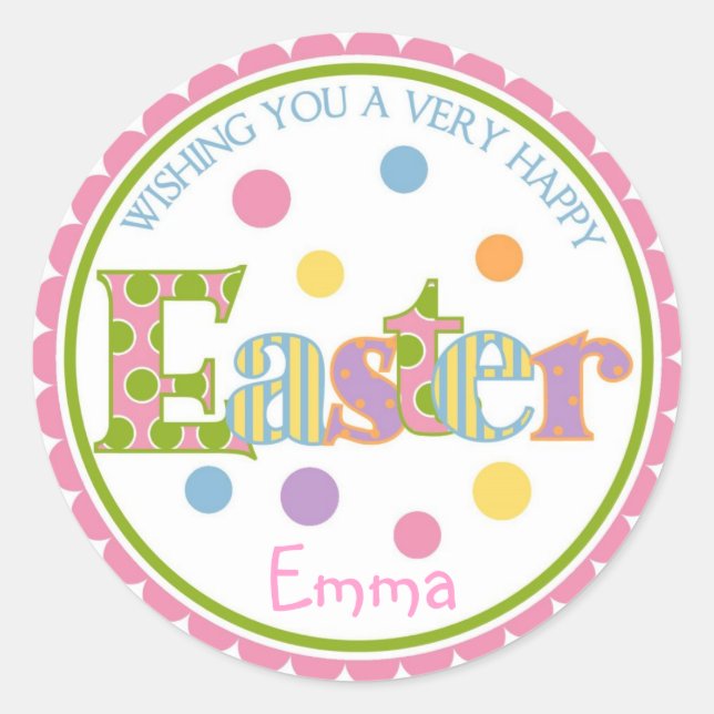 EASTER Stickers With PolksDots (Front)