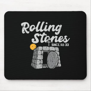 Easter Stone Was Rolled Away Risen Religious Men Mouse Pad