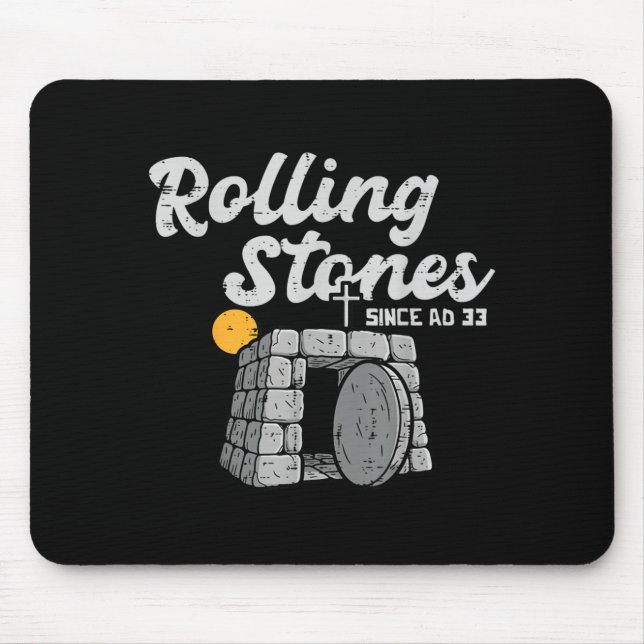 Easter Stone Was Rolled Away Risen Religious Men Mouse Pad (Front)